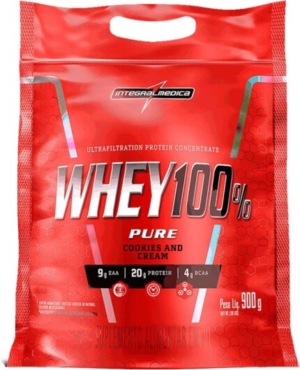 Whey 100% Cookies And Cream Pouch 900G, Integralmedica, 900G